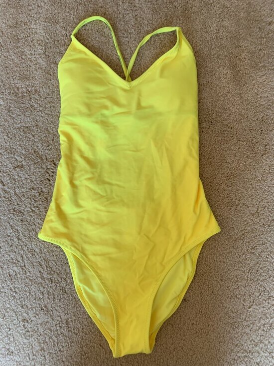 aerie Other - Aerie One-Piece High-Rise Strappy Swimsuit, Yellow, size S NWOT